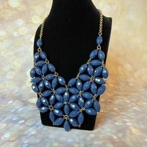 Navy Blue Statement Necklace